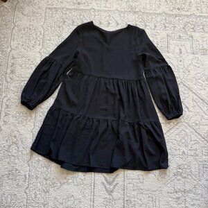 Long-Sleeve Black Dress